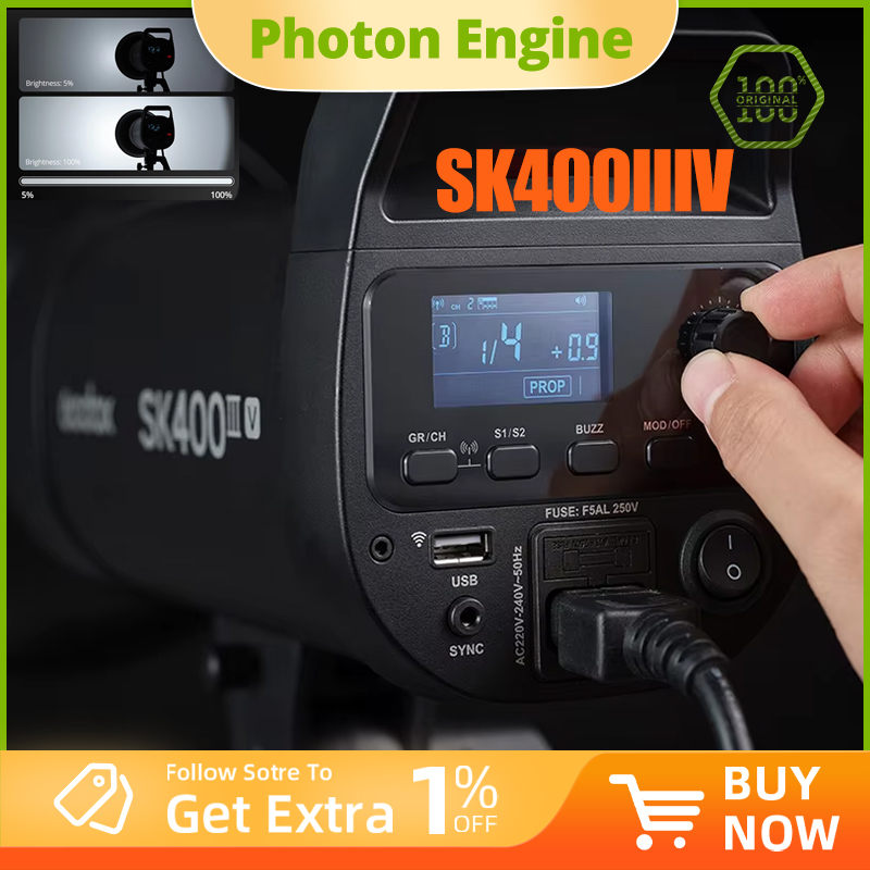 Studio Flash 400W Bowens Mount - فلاش استوديو احترافي Godox SK400IIIV بقوة