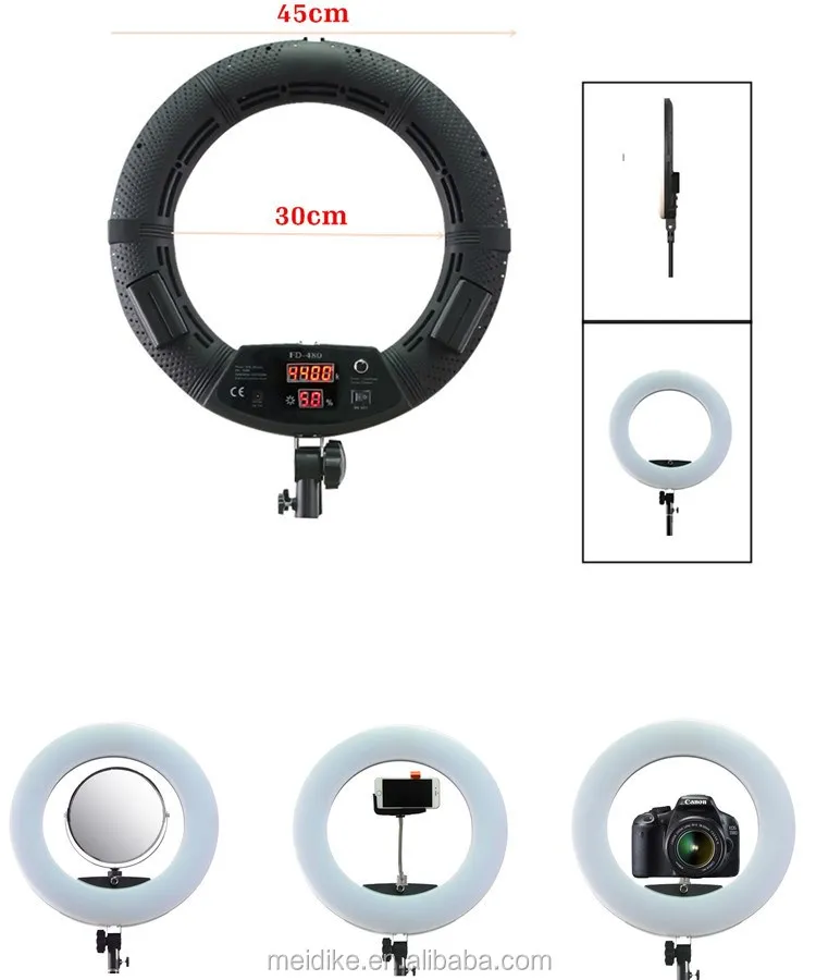 Ring Light 18 Inch Studio - 【2026】CHKJ FD-480II مصباح حلقي إضاءة التصوير