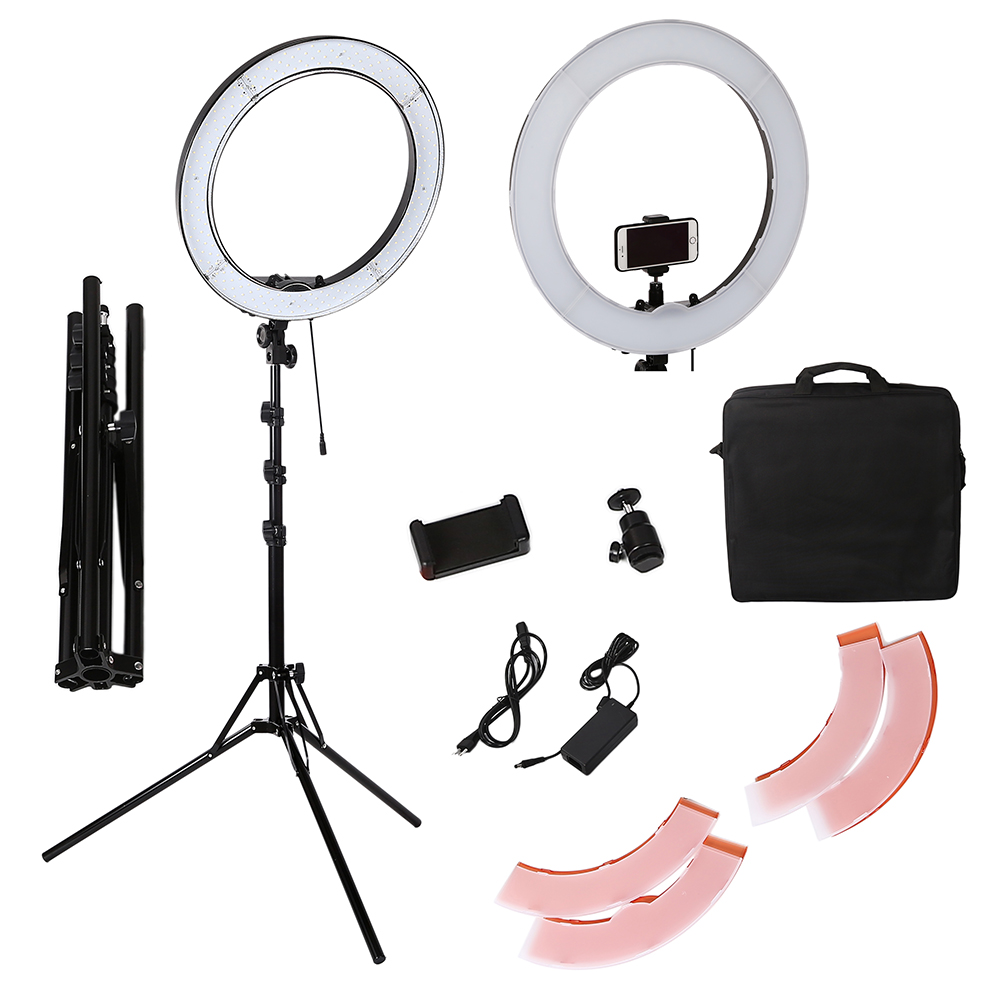 Ring Light 18 Inch Studio - 55 واط 18 بوصة هاتف مزود