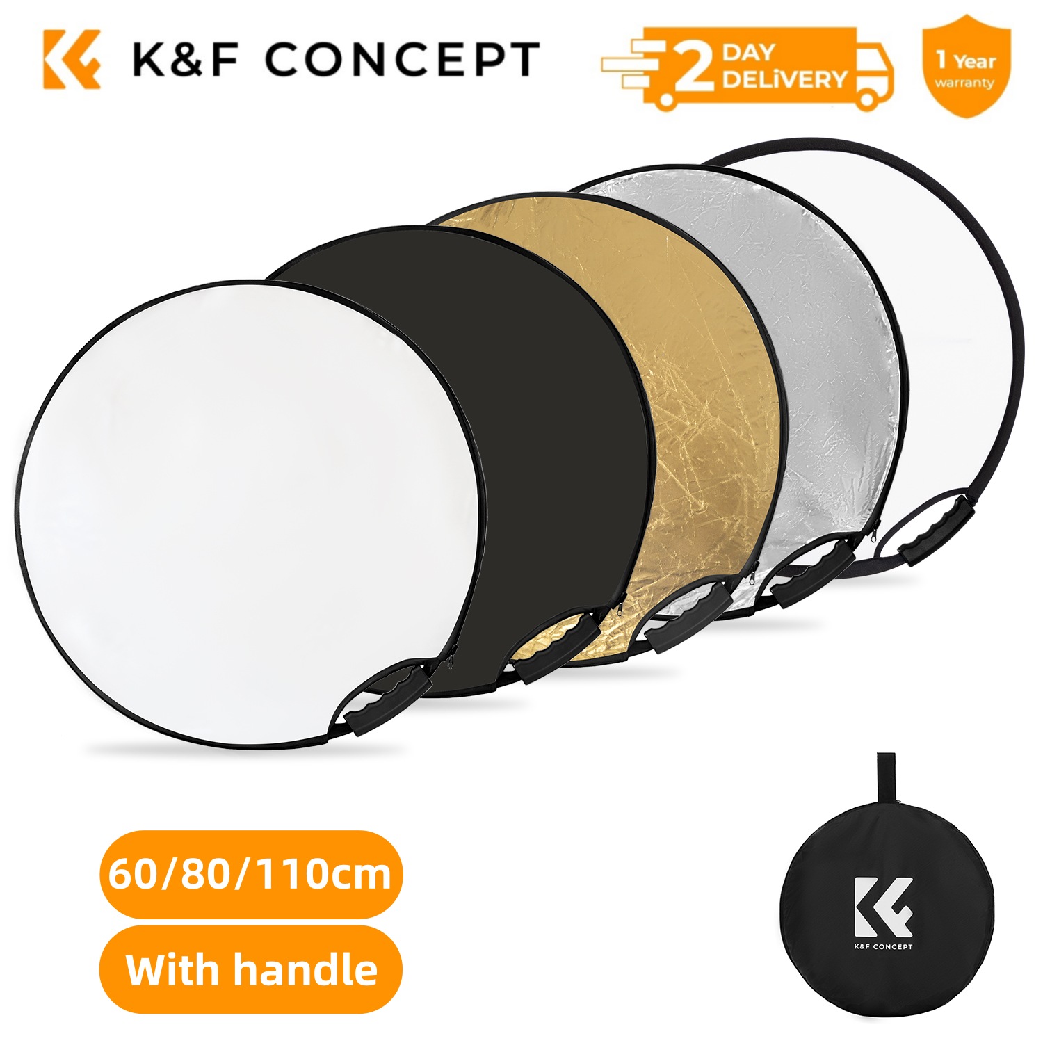 Reflector 5 In 1 110Cm - عاكس ضوء K&F CONCEPT 5 في
