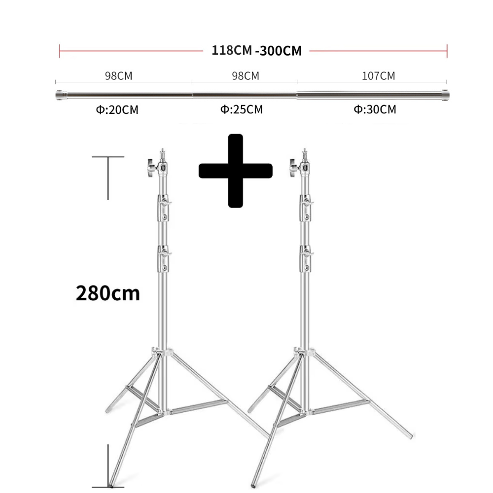 Photography Backdrop Stand Kit - شريط متداخلة عالمي للتصوير الفوتوغرافي ،