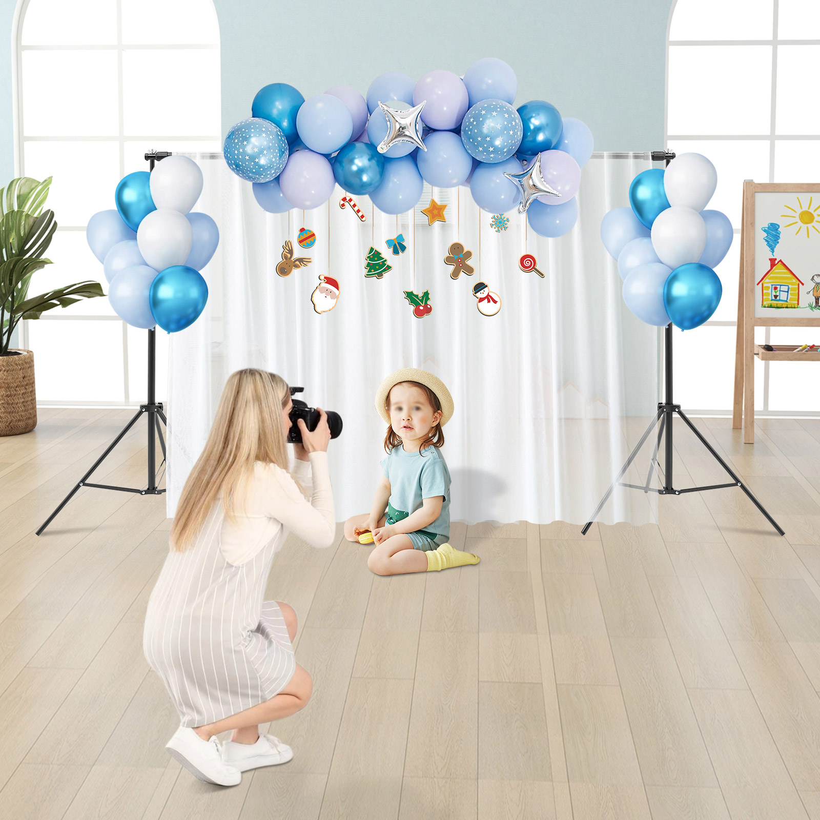 Photography Backdrop Stand Kit - طقم حامل خلفية للتصوير، نظام دعم