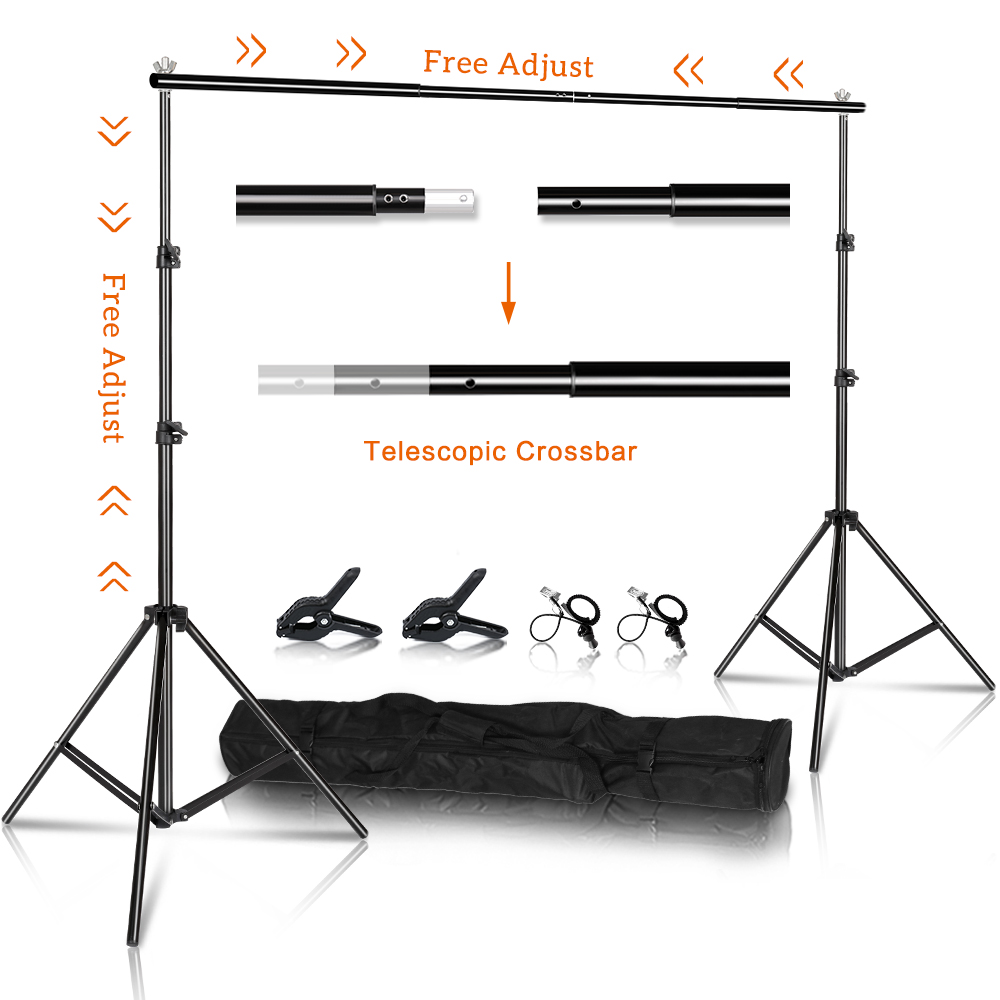 Photography Backdrop Stand Kit - خلفيات استوديو التصوير الفوتوغرافي، حوامل خلفيات،
