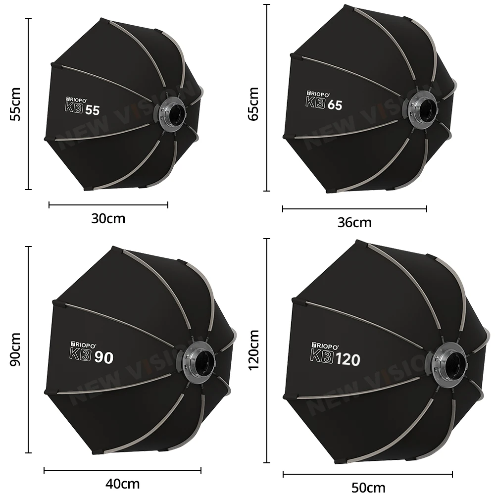صندوق إضاءة TRIOPO K3 سلسلة 65 - مراجعة Softbox 120Cm Octagon وسعره