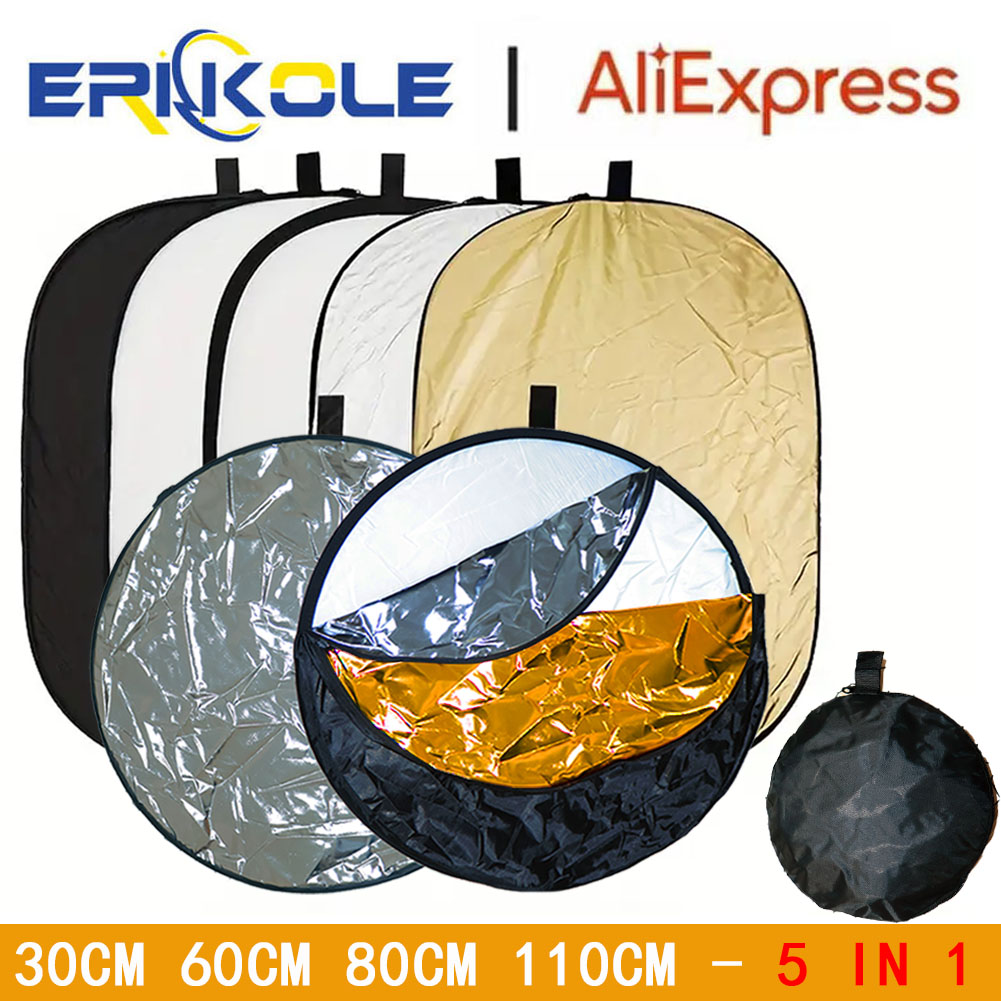 طقم عاكس للتصوير الفوتوغرافي 5 - مراجعة Reflector 5 In 1 110Cm وسعره