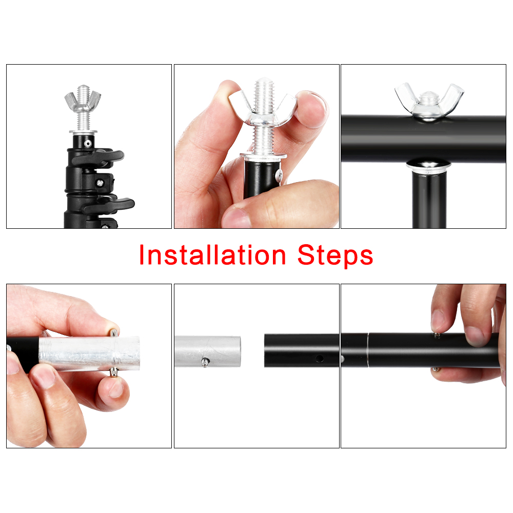 نظام دعم إطار خلفية على شكل حر - مراجعة Photography Backdrop Stand Kit وسعره