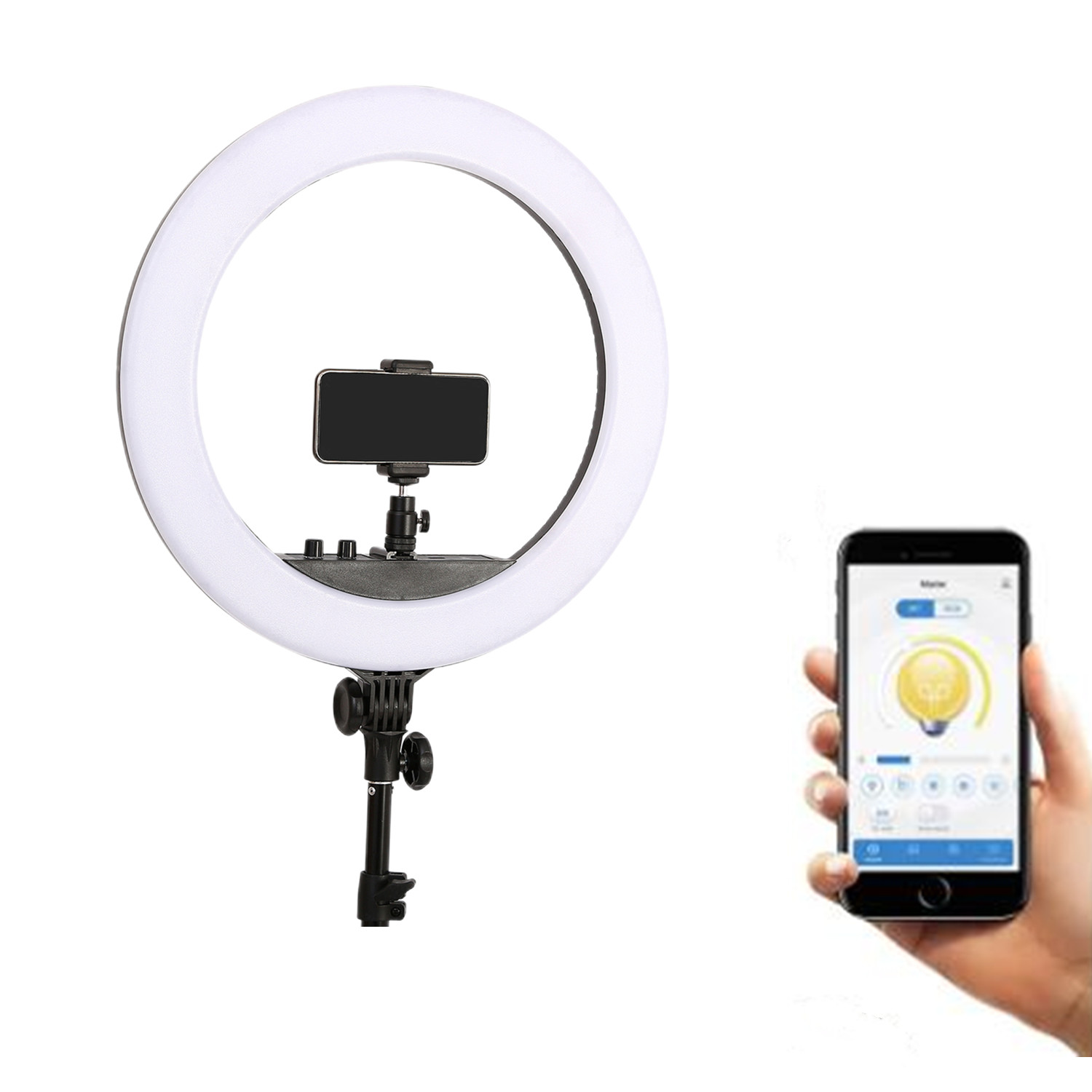 18 بوصة 55 واط صور استوديو LED - مراجعة Ring Light 18 Inch Studio وسعره