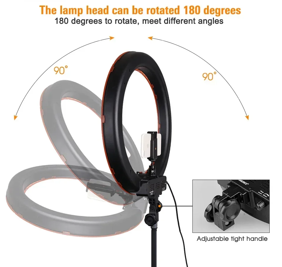 ل 18 بوصة 48 سنتيمتر LED حلقة  - مراجعة Ring Light 18 Inch Studio وسعره