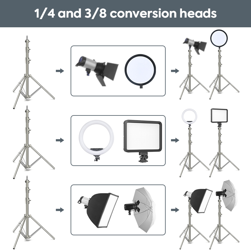 9.8ft/3m المهنية استوديو الثقي - مراجعة Studio Light Stand 3M Heavy Duty وسعره