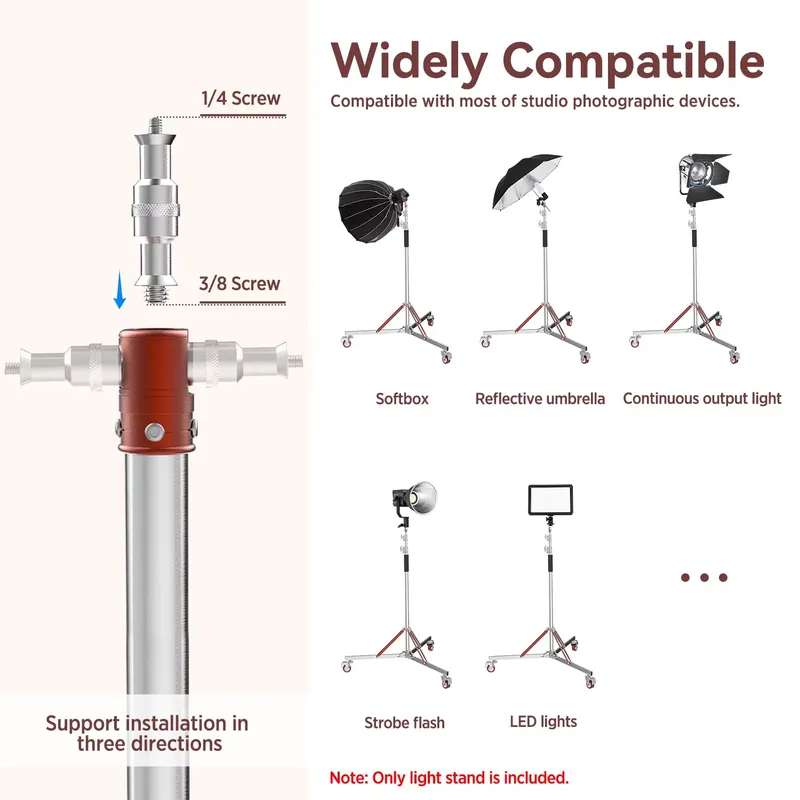 حامل ثلاثي القوائم قابل للتعدي - مراجعة Studio Light Stand 3M Heavy Duty وسعره