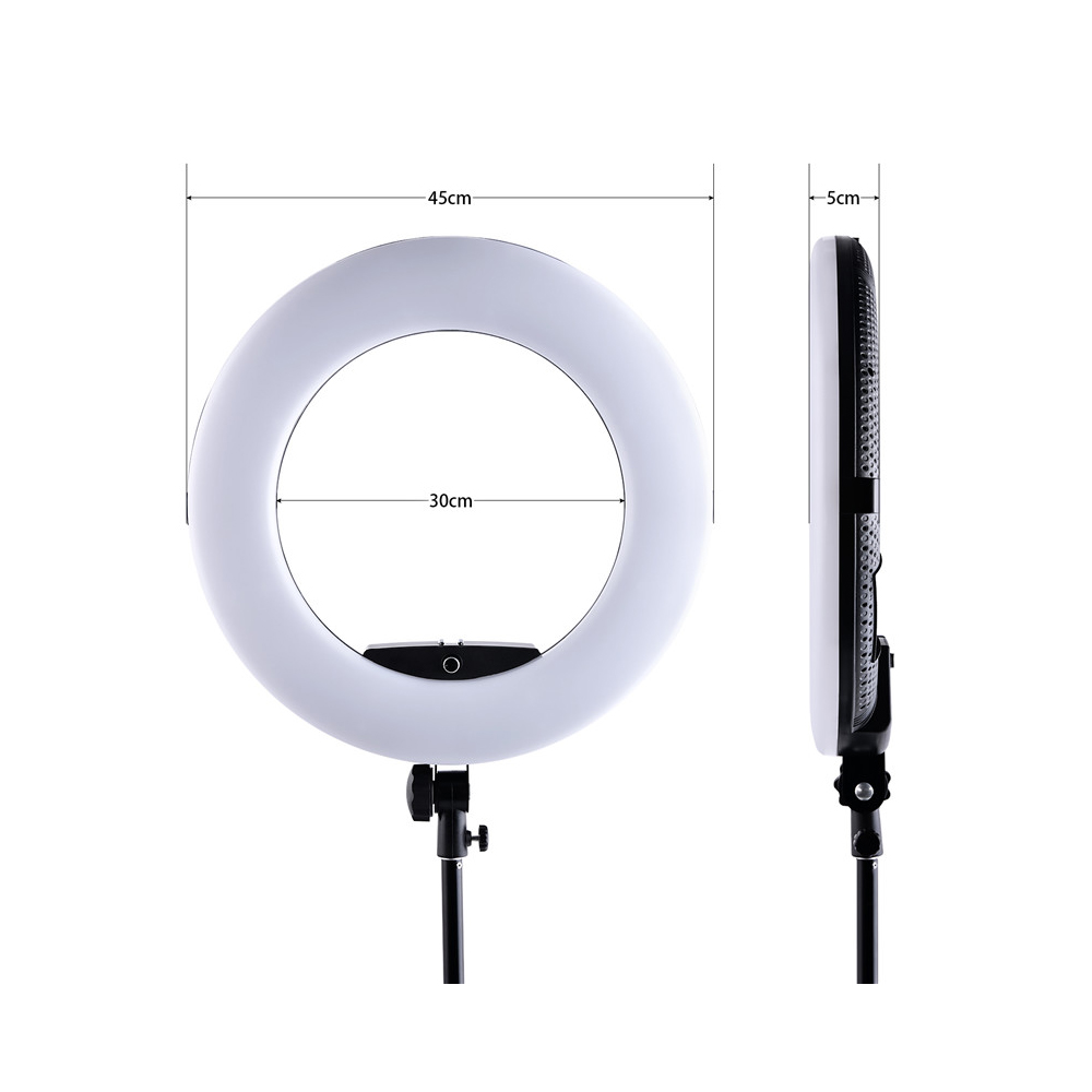 18 بوصة أضواء حلقة مصباح مع تر - مراجعة Ring Light 18 Inch Studio وسعره