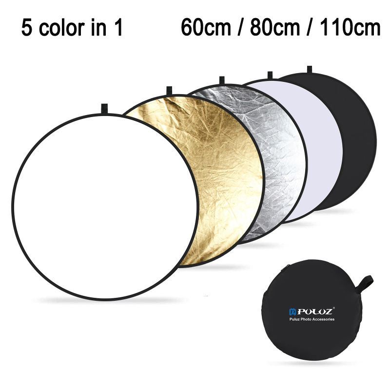 PULUZ 5 ألوان في 1 لوحة عاكسة  - مراجعة Reflector 5 In 1 110Cm وسعره