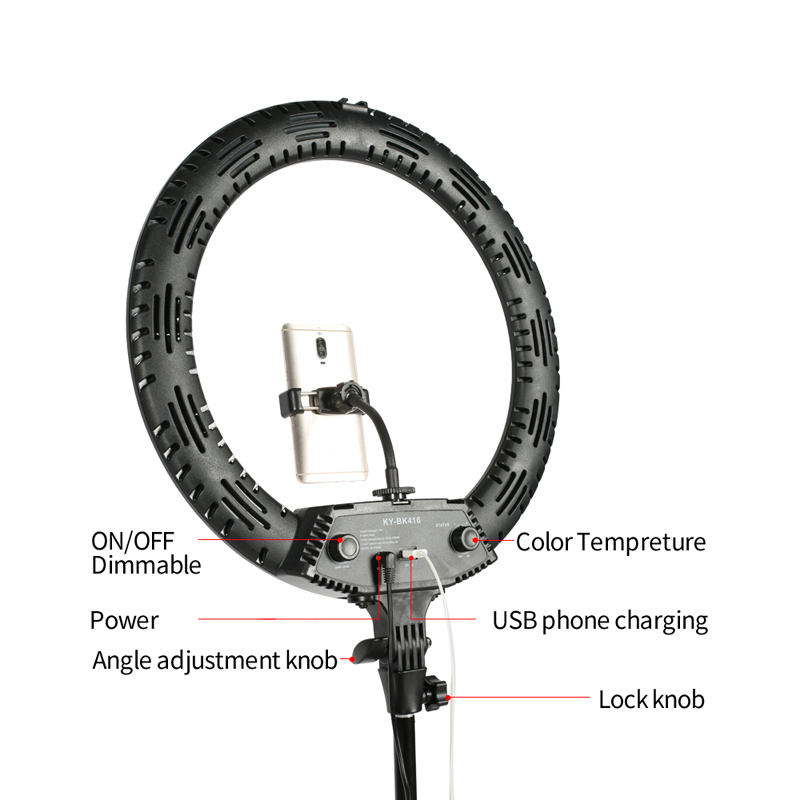 WalkingWay 18 بوصة LED مصباح م - مراجعة Ring Light 18 Inch Studio وسعره