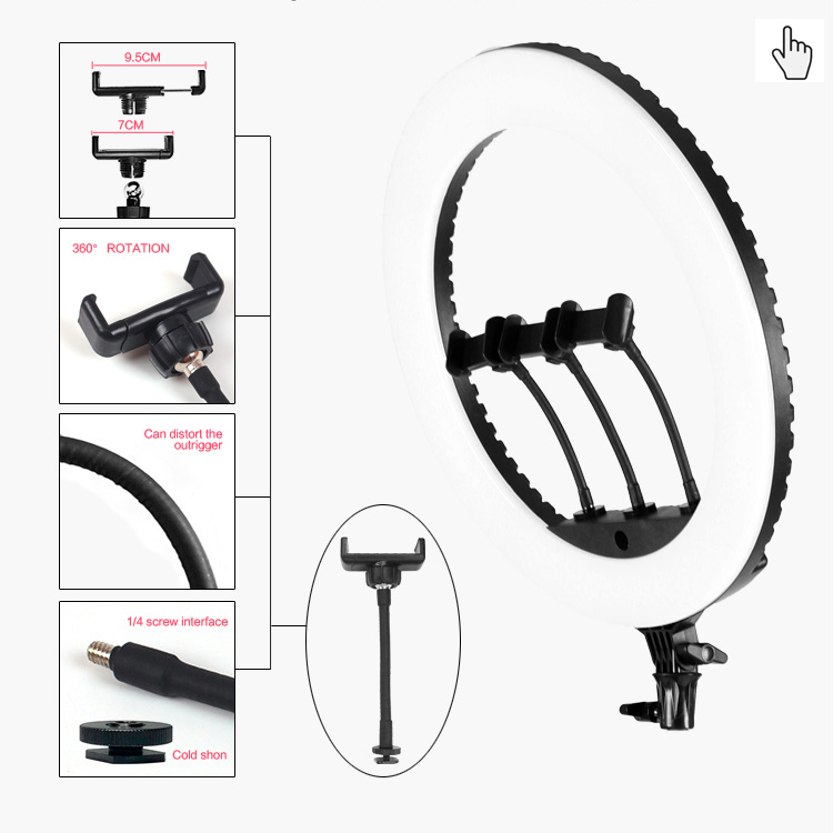 إضاءة حلقية LED للتصوير الفوتو - مراجعة Ring Light 18 Inch Studio وسعره