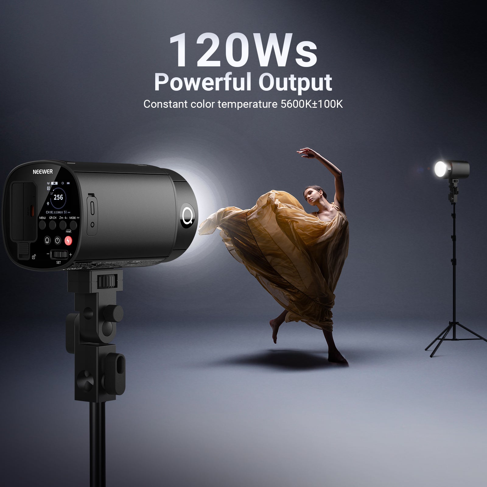 نيوير 120 واط 2.4 جيجا هرتز TT - مراجعة Studio Strobe Hss Ttl وسعره