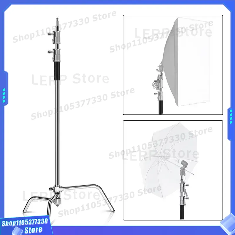 حامل إضاءة ثقيل الوزن من نوع C - مراجعة Studio Light Stand 3M Heavy Duty وسعره