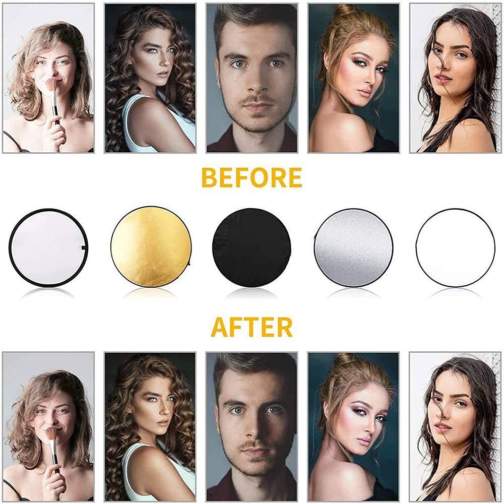 استوديو تصوير محمول 5 في 1 مع  - مراجعة Reflector 5 In 1 110Cm وسعره