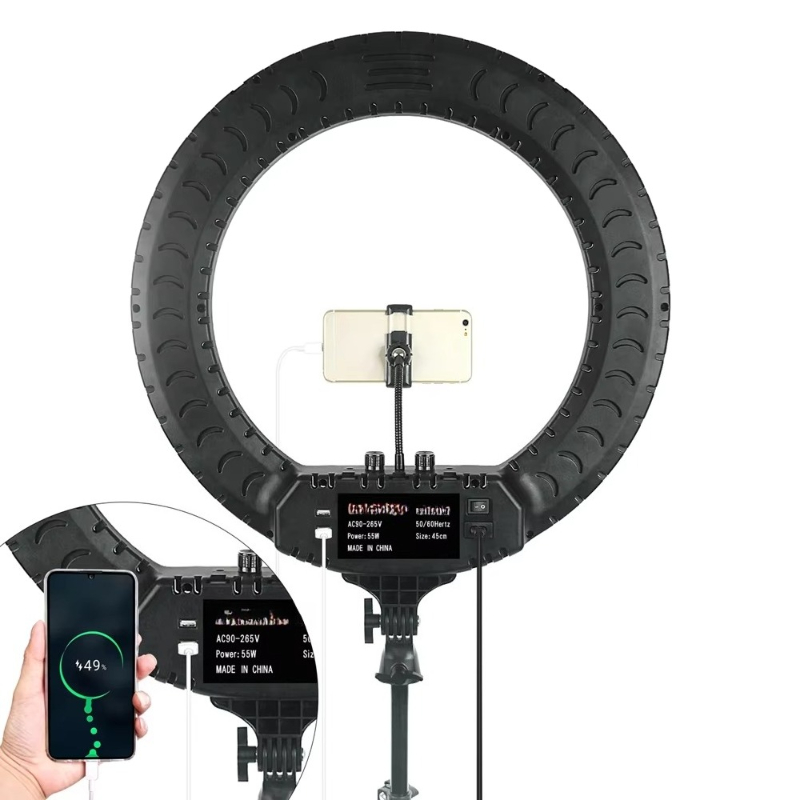 ضوء حلقي مقاس 18 بوصة مع حامل  - مراجعة Ring Light 18 Inch Studio وسعره