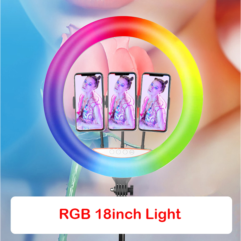 ضوء حلقي RGB مقاس 18 بوصة قابل - مراجعة Ring Light 18 Inch Studio وسعره