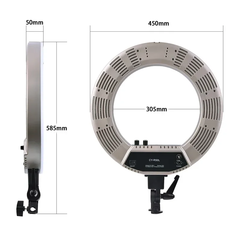 إضاءة حلقية قابلة للتعديل بحجم - مراجعة Ring Light 18 Inch Studio وسعره
