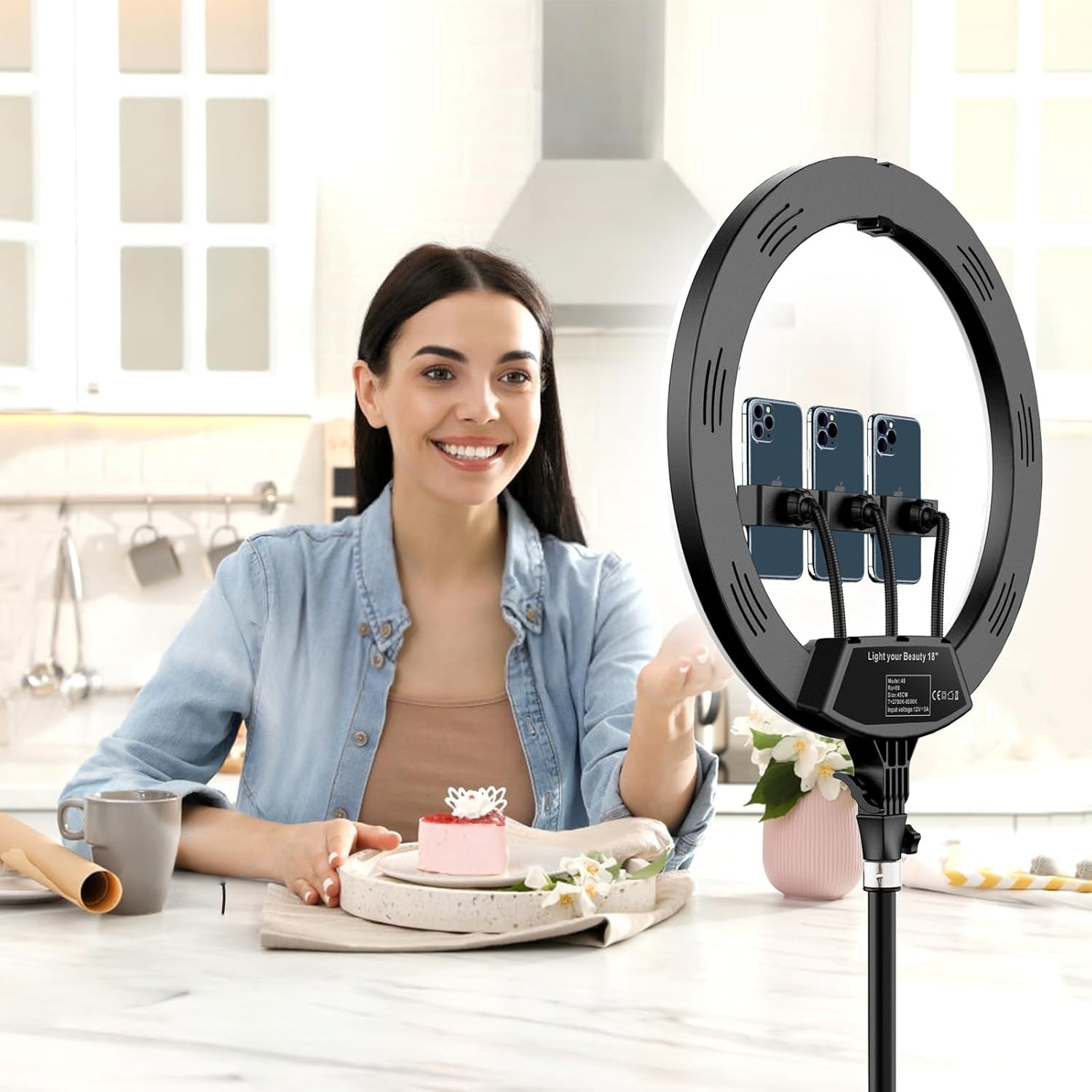 18 بوصة مصباح مصمم على شكل حلق - مراجعة Ring Light 18 Inch Studio وسعره