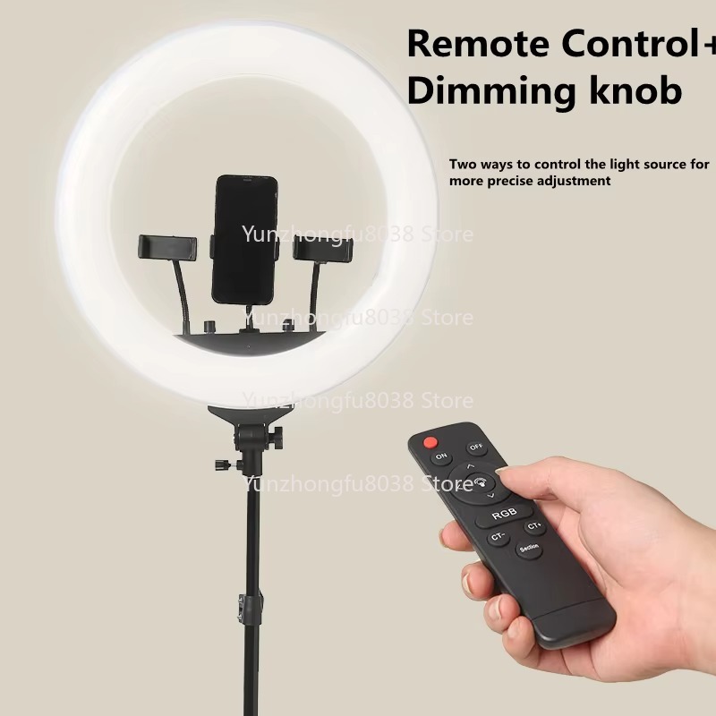 طقم إضاءة ثلاثي القوائم محمول  - مراجعة Ring Light 18 Inch Studio وسعره