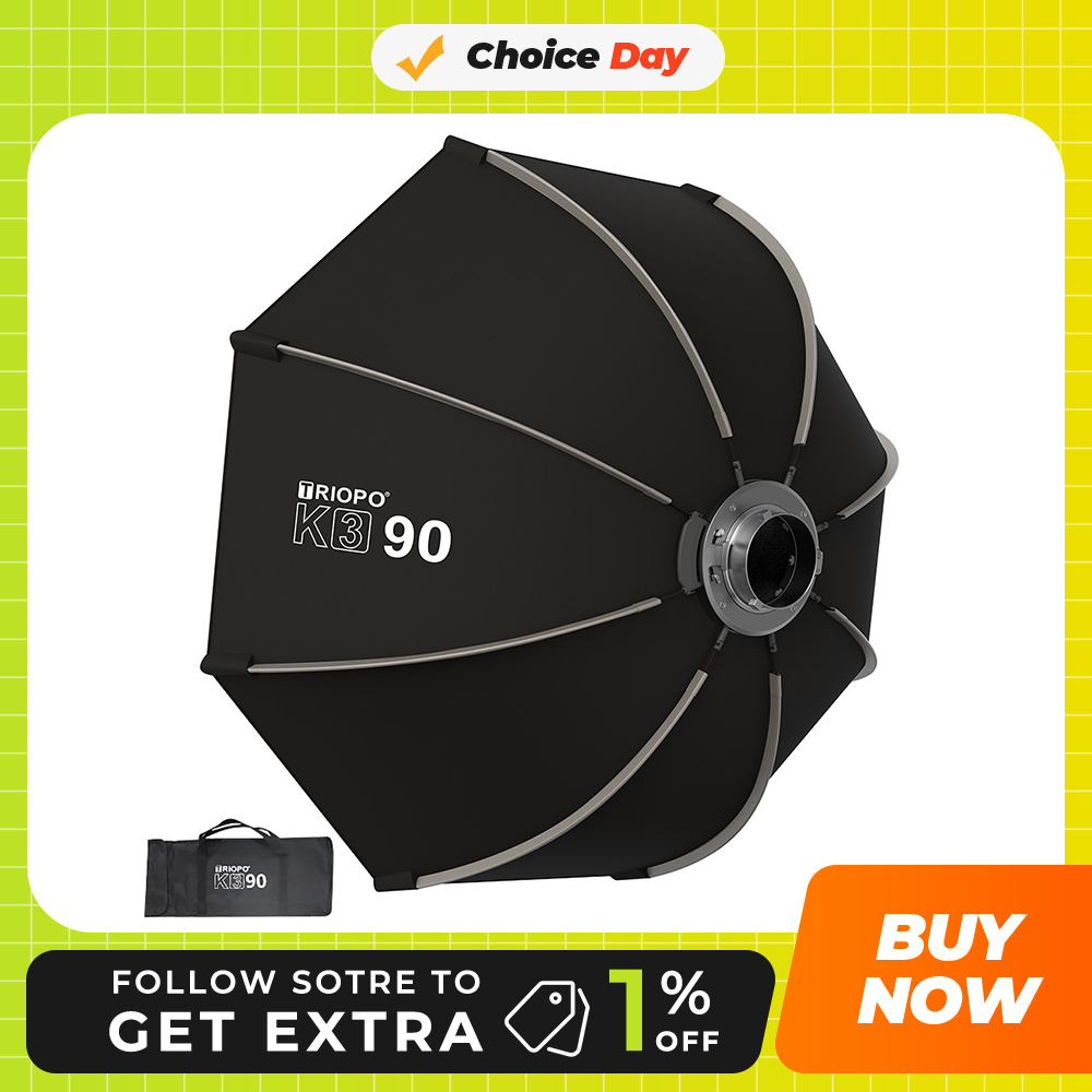 TRIOPO K3 سلسلة 55 سنتيمتر 65  - مراجعة Softbox 120Cm Octagon وسعره