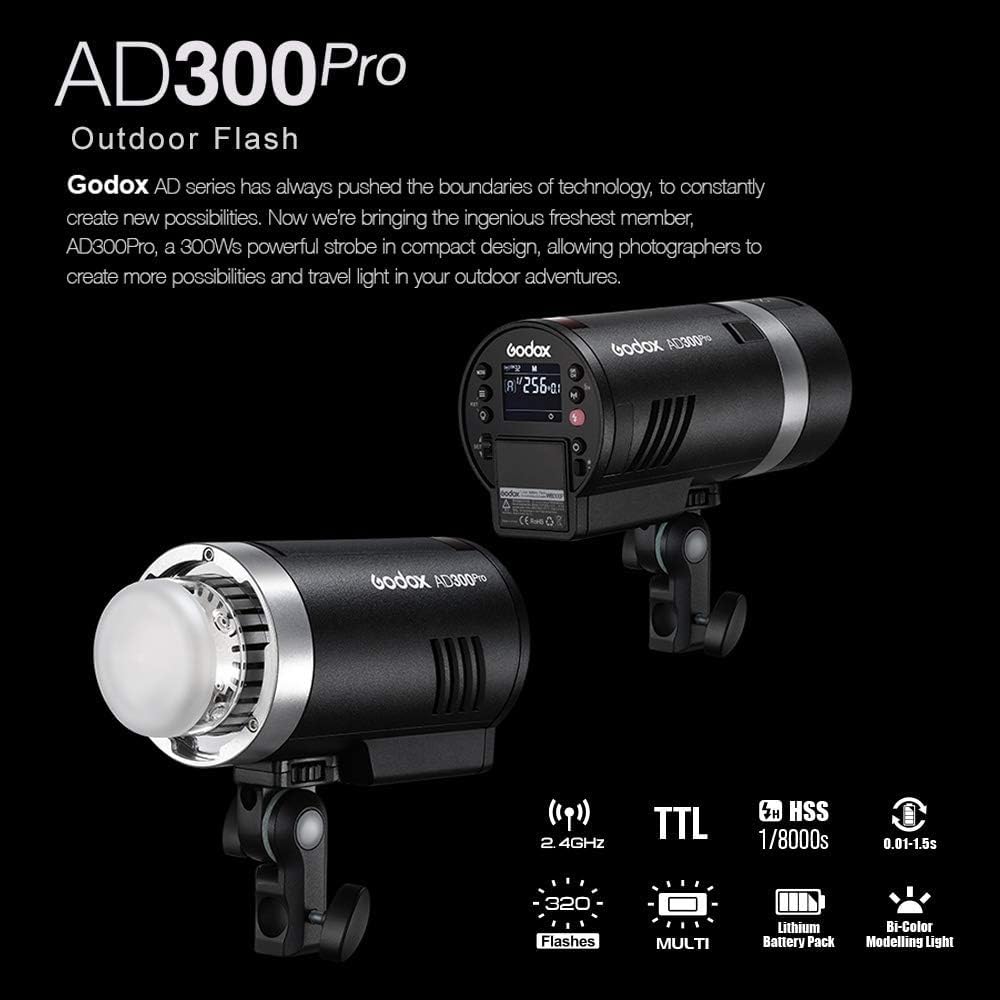 فلاش خارجي Godox AD300Pro بقوة - مراجعة Studio Strobe Hss Ttl وسعره