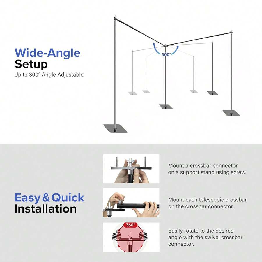 قوس زفاف وخلفية مقاس 10 × 20 ق - مراجعة Photography Backdrop Stand Kit وسعره